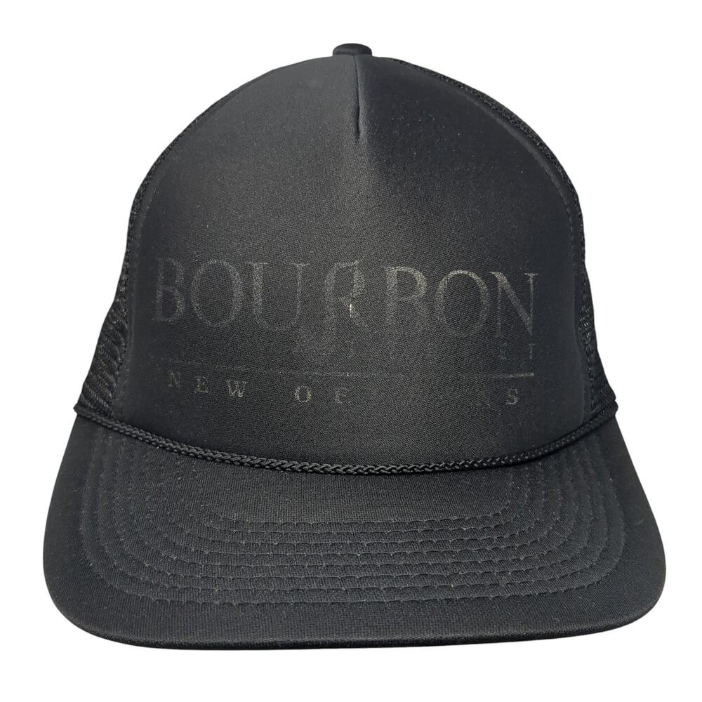 Bourbon New Orleans Snapback Rope Trucker Hat Black One Size Falcon